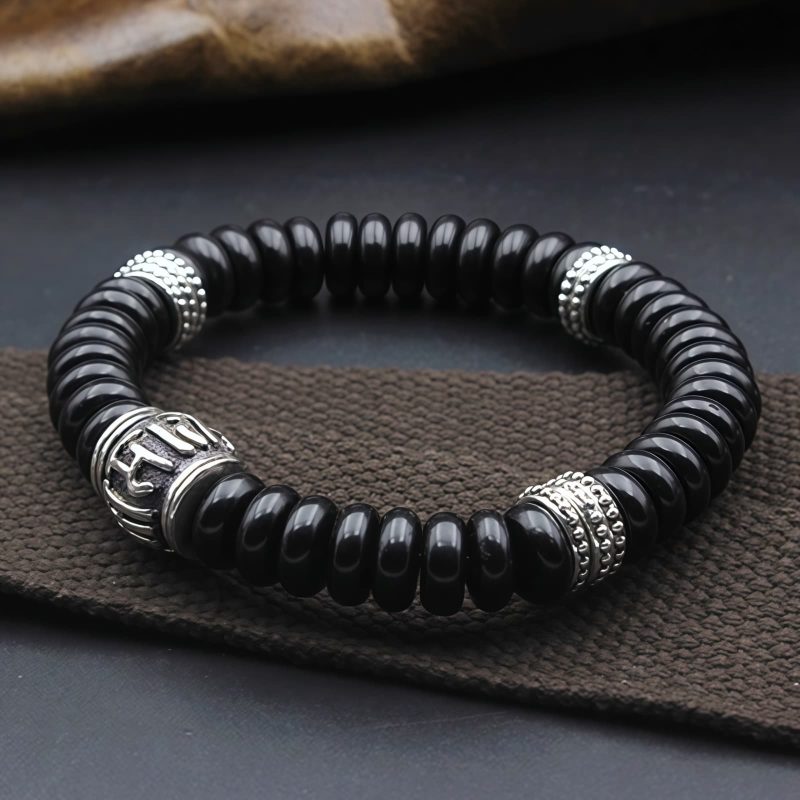 Tibetan Coconut Shell Om Mani Padme Hum Bracelet Tibetan Coconut Shell Om Mani Padme Hum Bracelet