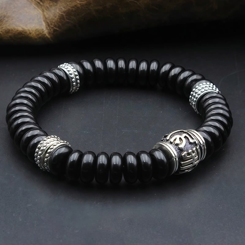 Tibetan Coconut Shell Om Mani Padme Hum Bracelet Tibetan Coconut Shell Om Mani Padme Hum Bracelet