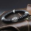 Tibetan Coconut Shell Om Mani Padme Hum Bracelet Tibetan Coconut Shell Om Mani Padme Hum Bracelet