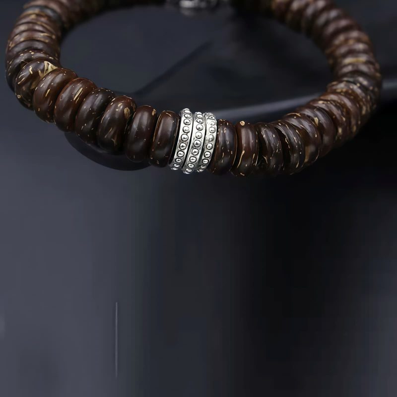 Tibetan Coconut Shell Om Mani Padme Hum Bracelet Tibetan Coconut Shell Om Mani Padme Hum Bracelet