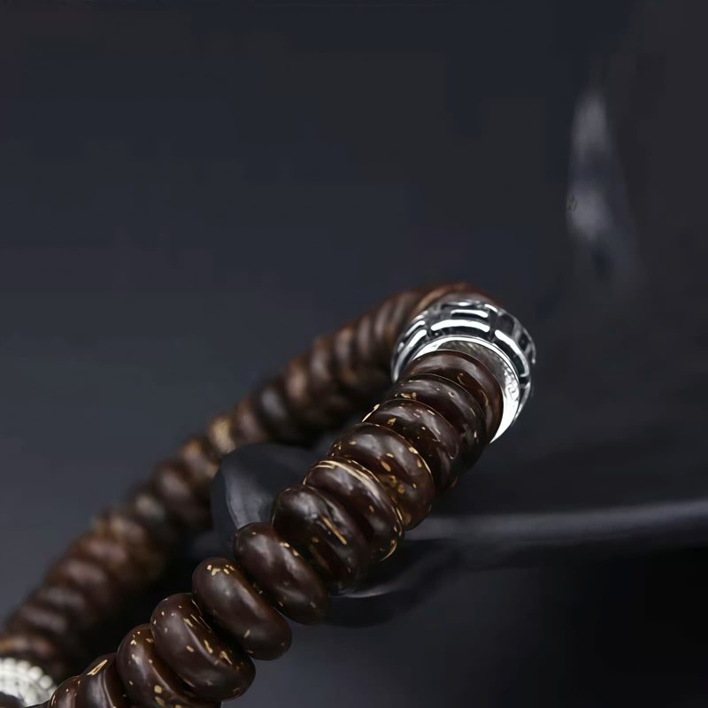 Tibetan Coconut Shell Om Mani Padme Hum Bracelet Tibetan Coconut Shell Om Mani Padme Hum Bracelet