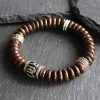 Tibetan Coconut Shell Om Mani Padme Hum Bracelet Tibetan Coconut Shell Om Mani Padme Hum Bracelet