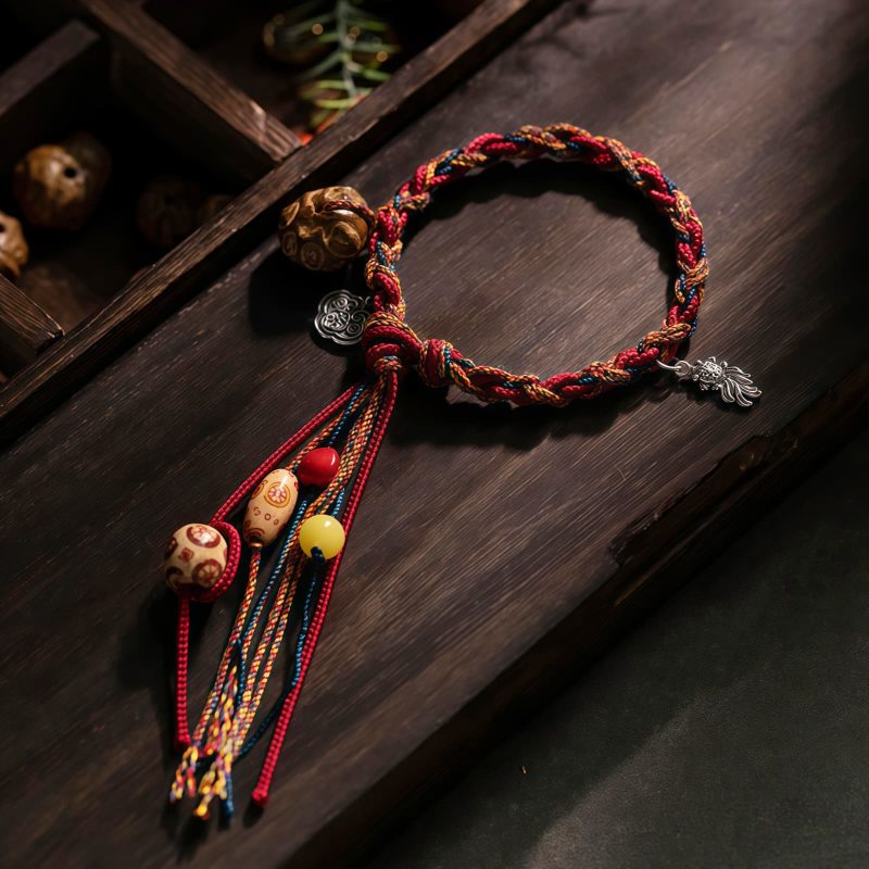 Tibetan Colorful Thread Koi Fish String Bracelet Tibetan Colorful Thread Koi Fish String Bracelet