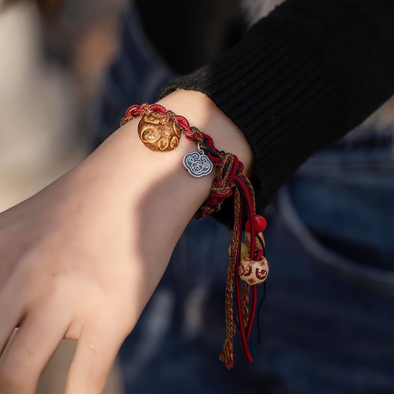 Tibetan Colorful Thread Koi Fish String Bracelet Tibetan Colorful Thread Koi Fish String Bracelet