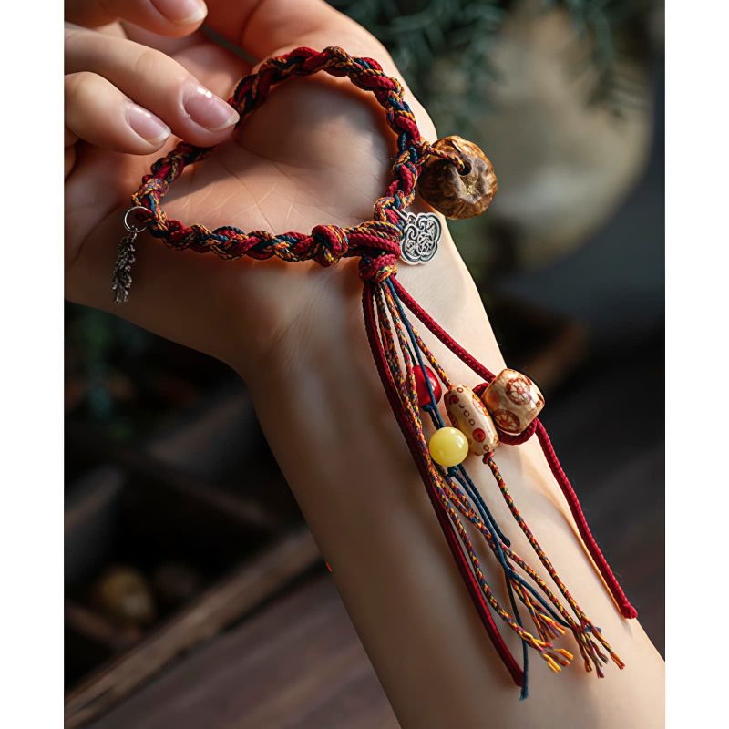 Tibetan Colorful Thread Koi Fish String Bracelet Tibetan Colorful Thread Koi Fish String Bracelet