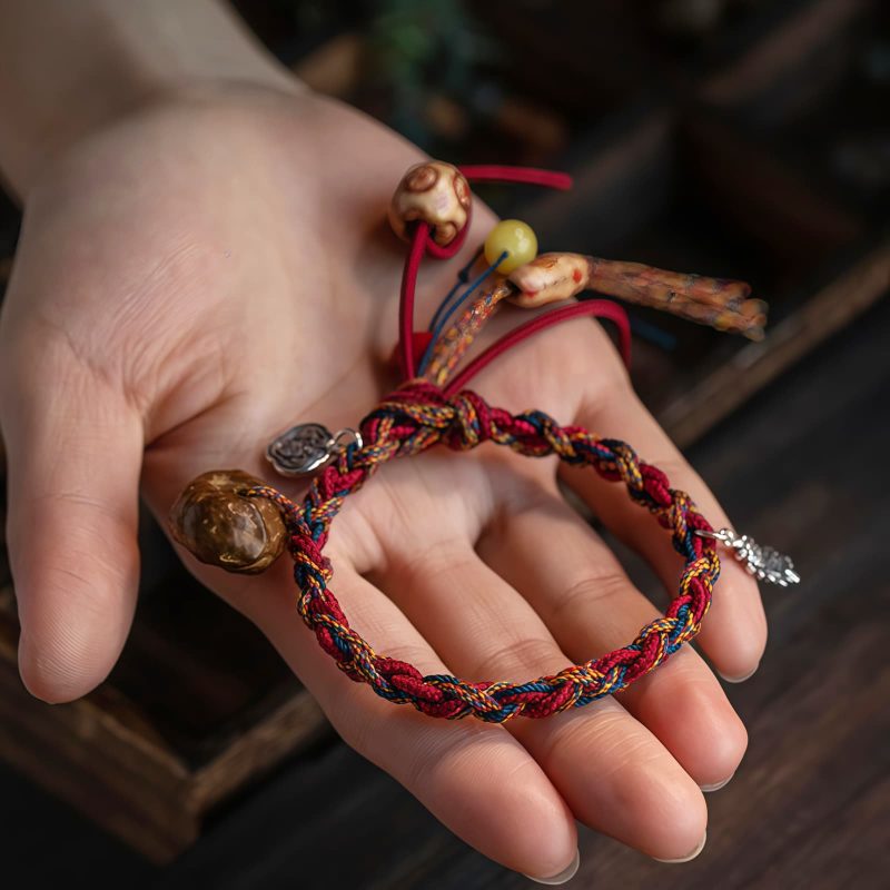Tibetan Colorful Thread Koi Fish String Bracelet Tibetan Colorful Thread Koi Fish String Bracelet