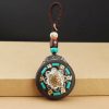 Tibetan Conch Om Mani Padme Hum Key Chain Tibetan Conch Om Mani Padme Hum Key Chain