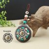 Tibetan Conch Om Mani Padme Hum Key Chain Tibetan Conch Om Mani Padme Hum Key Chain