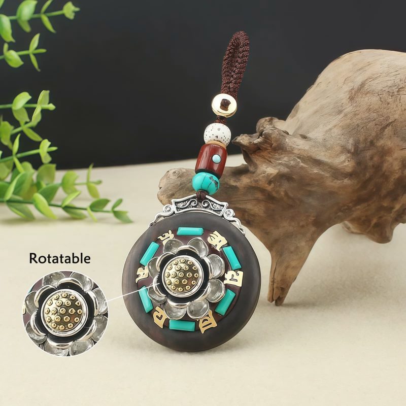 Tibetan Conch Om Mani Padme Hum Key Chain Tibetan Conch Om Mani Padme Hum Key Chain