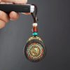 Tibetan Conch Om Mani Padme Hum Key Chain Tibetan Conch Om Mani Padme Hum Key Chain