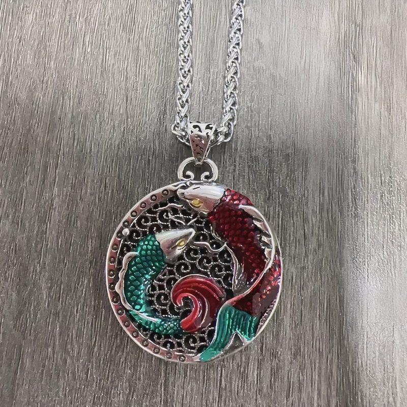 Tibetan Copper Koi Fish Healing Necklace Tibetan Copper Koi Fish Healing Necklace