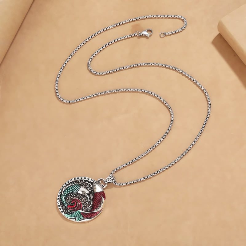 Tibetan Copper Koi Fish Healing Necklace Tibetan Copper Koi Fish Healing Necklace