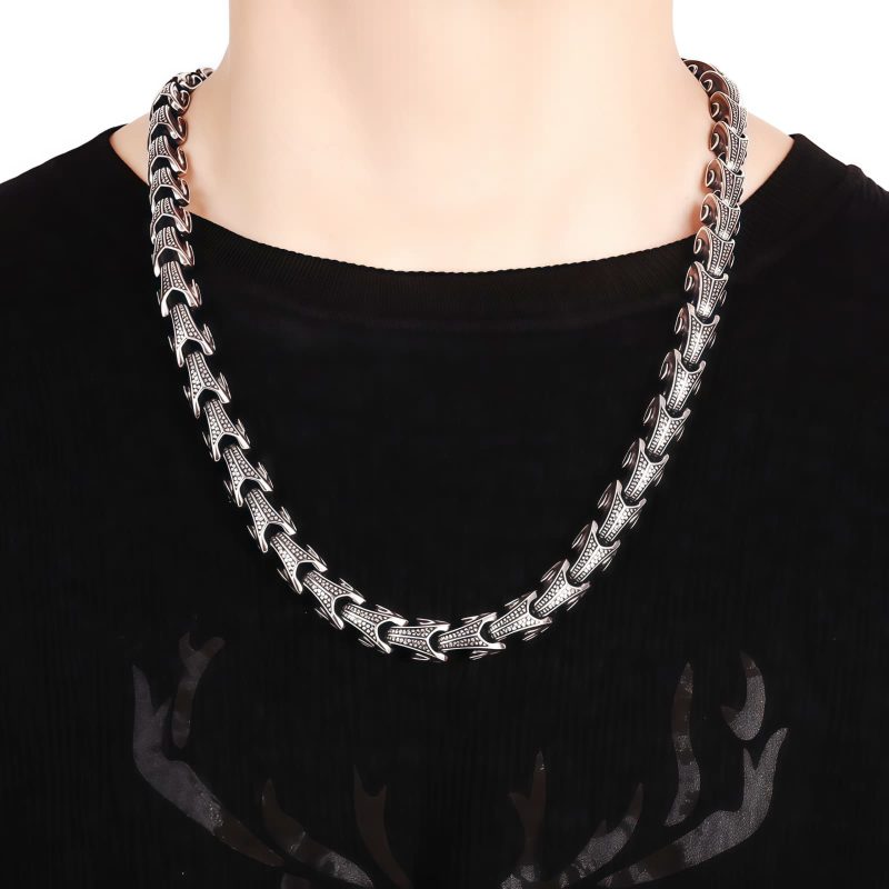 Tibetan Dragon Pattern Titanium Steel Necklace & Bracelet Tibetan Dragon Pattern Titanium Steel Necklace & Bracelet