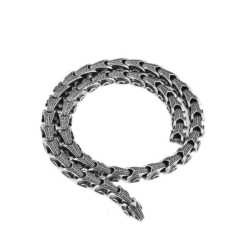 Tibetan Dragon Pattern Titanium Steel Necklace & Bracelet Tibetan Dragon Pattern Titanium Steel Necklace & Bracelet