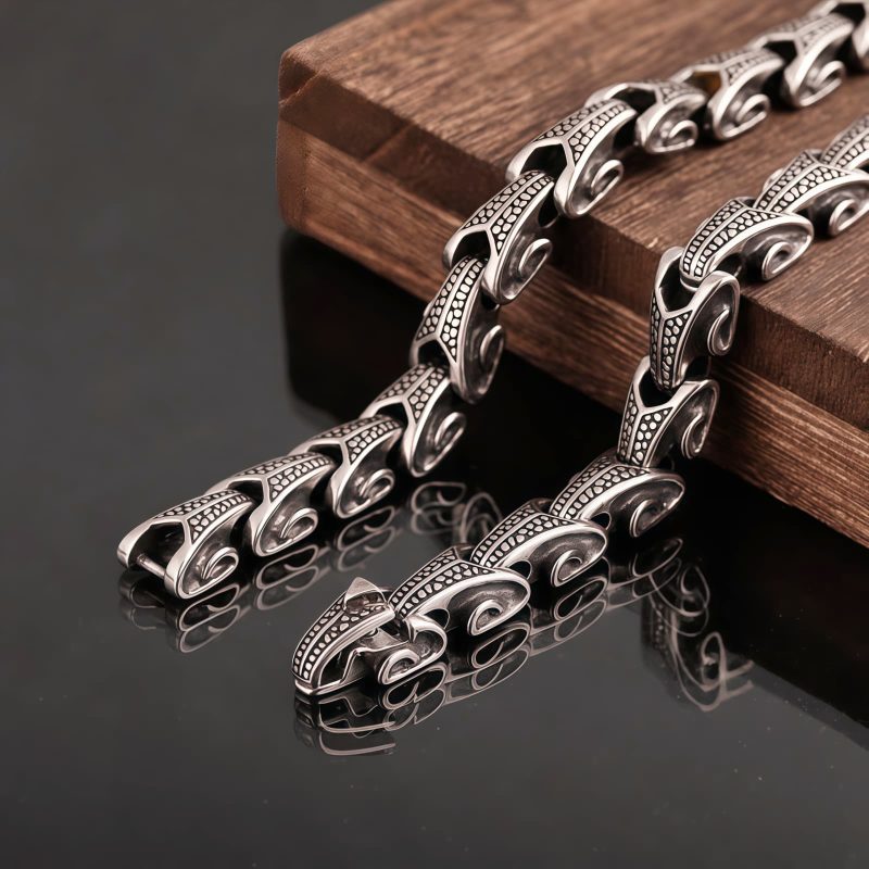 Tibetan Dragon Pattern Titanium Steel Necklace & Bracelet Tibetan Dragon Pattern Titanium Steel Necklace & Bracelet