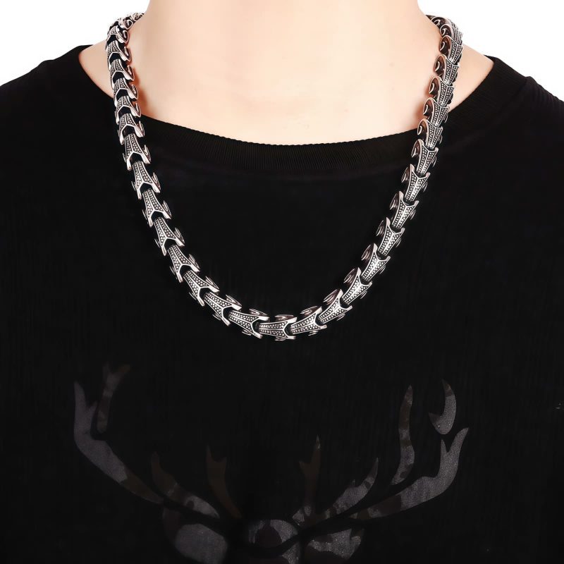 Tibetan Dragon Pattern Titanium Steel Necklace & Bracelet Tibetan Dragon Pattern Titanium Steel Necklace & Bracelet