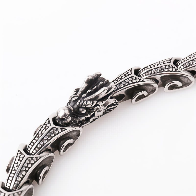 Tibetan Dragon Pattern Titanium Steel Necklace & Bracelet Tibetan Dragon Pattern Titanium Steel Necklace & Bracelet
