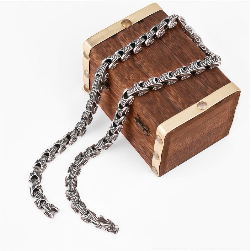 Tibetan Dragon Pattern Titanium Steel Necklace & Bracelet Tibetan Dragon Pattern Titanium Steel Necklace & Bracelet