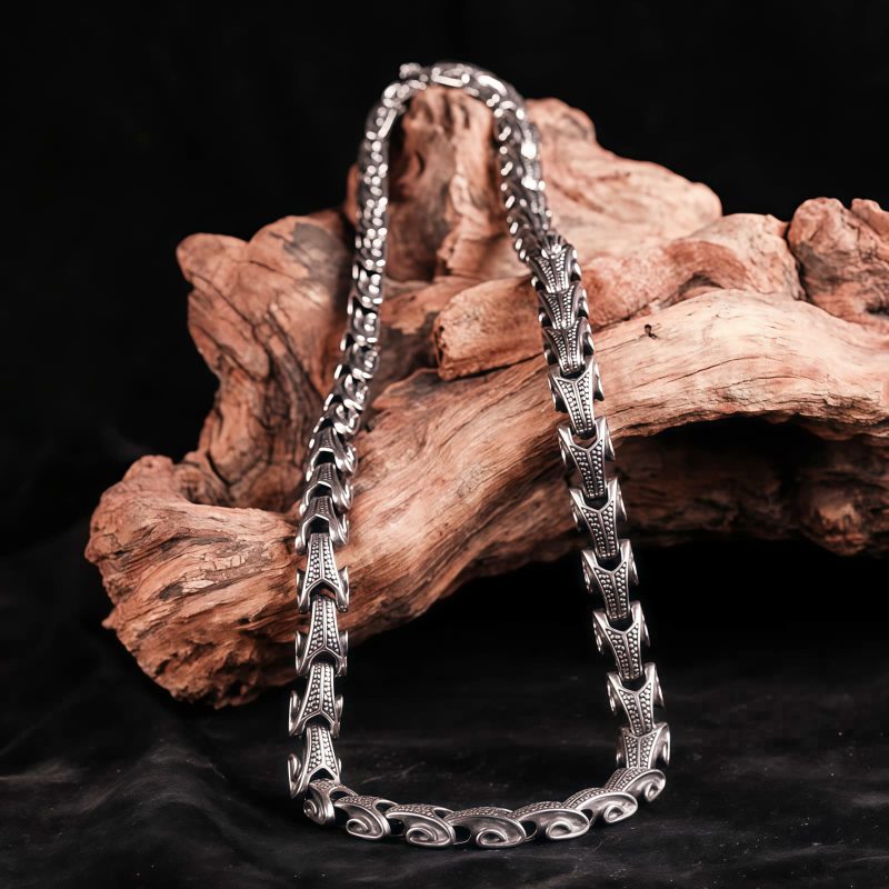 Tibetan Dragon Pattern Titanium Steel Necklace & Bracelet Tibetan Dragon Pattern Titanium Steel Necklace & Bracelet