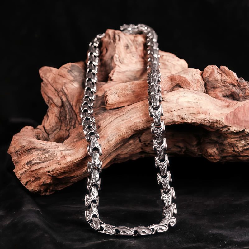 Tibetan Dragon Pattern Titanium Steel Necklace & Bracelet Tibetan Dragon Pattern Titanium Steel Necklace & Bracelet