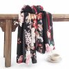 Tibetan Flower Print Shawl - Cozy Warm Scarf Tibetan Flower Print Shawl - Cozy Warm Scarf