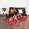 Manta Floral Tibetana Tingida à Mão Tibetan Hand-Dyed Floral Blanket