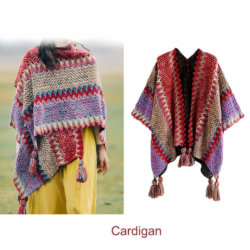 Tibetan Knitted Tassel Shawl Tibetan Knitted Tassel Shawl