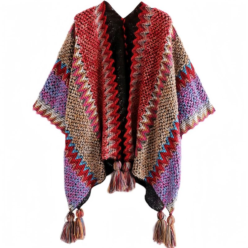 Tibetan Knitted Tassel Shawl Tibetan Knitted Tassel Shawl