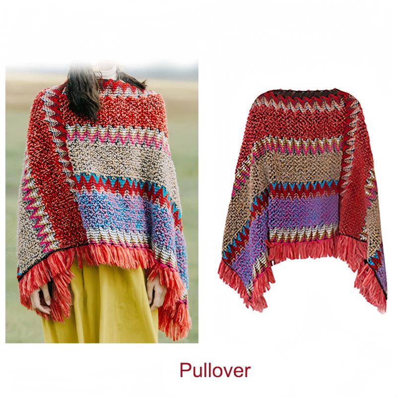 Tibetan Knitted Tassel Shawl Tibetan Knitted Tassel Shawl