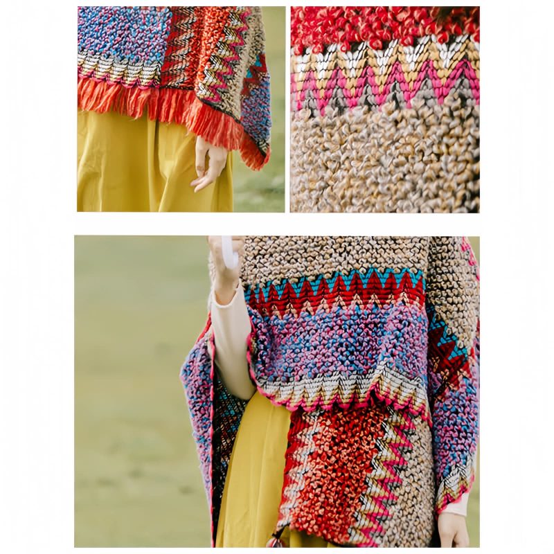 Tibetan Knitted Tassel Shawl Tibetan Knitted Tassel Shawl