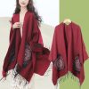 Tibetan Geometric Mandala Shawl with Pockets Tibetan Geometric Mandala Shawl with Pockets