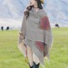 Tibetan Geometric Mandala Shawl with Pockets Tibetan Geometric Mandala Shawl with Pockets