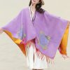 Tibetan Geometric Mandala Shawl with Pockets Tibetan Geometric Mandala Shawl with Pockets
