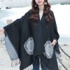 Tibetan Geometric Mandala Shawl with Pockets Tibetan Geometric Mandala Shawl with Pockets
