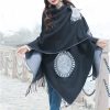 Tibetan Geometric Mandala Shawl with Pockets Tibetan Geometric Mandala Shawl with Pockets