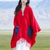 Tibetan Geometric Mandala Shawl with Pockets Tibetan Geometric Mandala Shawl with Pockets