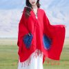 Tibetan Geometric Mandala Shawl with Pockets Tibetan Geometric Mandala Shawl with Pockets