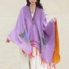 Tibetan Geometric Mandala Shawl with Pockets Tibetan Geometric Mandala Shawl with Pockets