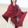 Tibetan Geometric Mandala Shawl with Pockets Tibetan Geometric Mandala Shawl with Pockets