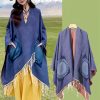 Tibetan Geometric Mandala Shawl with Pockets Tibetan Geometric Mandala Shawl with Pockets