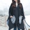 Tibetan Geometric Mandala Shawl with Pockets Tibetan Geometric Mandala Shawl with Pockets