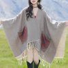 Tibetan Geometric Mandala Shawl with Pockets Tibetan Geometric Mandala Shawl with Pockets