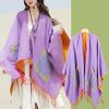 Tibetan Geometric Mandala Shawl with Pockets Tibetan Geometric Mandala Shawl with Pockets