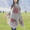 Tibetan Geometric Mandala Shawl with Pockets Tibetan Geometric Mandala Shawl with Pockets