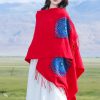 Tibetan Geometric Mandala Shawl with Pockets Tibetan Geometric Mandala Shawl with Pockets