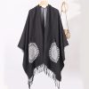 Tibetan Geometric Mandala Shawl with Pockets Tibetan Geometric Mandala Shawl with Pockets