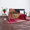 Tibetan Multicolored Hand-Dyed Blanket Tibetan Multicolored Hand-Dyed Blanket