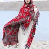 Tibetan Triangle Pattern Hooded Shawl Tibetan Triangle Pattern Hooded Shawl