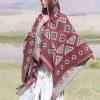 Tibetan Triangle Pattern Hooded Shawl Tibetan Triangle Pattern Hooded Shawl