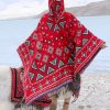 Tibetan Triangle Pattern Hooded Shawl Tibetan Triangle Pattern Hooded Shawl